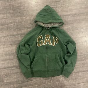 Green Gap Zip-Up Hoodie Size Medium